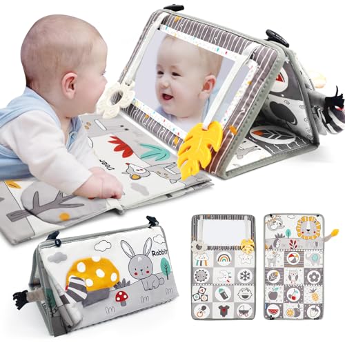 RoamReady Bauchzeitspiegel für Babys 0-6 Monate Neugeborenes Säugling Baby Sensorisches Spielzeug Gehirnentwicklung mit Knistertuchbuch und Zahnspielzeug für Jungen Mädchen Geschenke Baby Neugeborene RoamReady Bauchzeitspiegel für Babys 0-6 Monate Neugeborenes Säugling Baby Sensorisches Spielzeug Gehirnentwicklung mit Knistertuchbuch und Zahnspielzeug für Jungen Mädchen Geschenke Baby Neugeborene von RoamReady