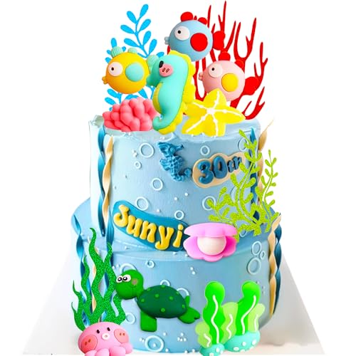 21 x luxuriöse Kuchendekorationen unter dem Meer, Angelkuchendekorationen, Meeresschildkröte, Oktopus, Partyzubehör, Kuchenaufsatz 21 x luxuriöse Kuchendekorationen unter dem Meer, Angelkuchendekorationen, Meeresschildkröte, Oktopus, Partyzubehör, Kuchenaufsatz von Roaring Good Time