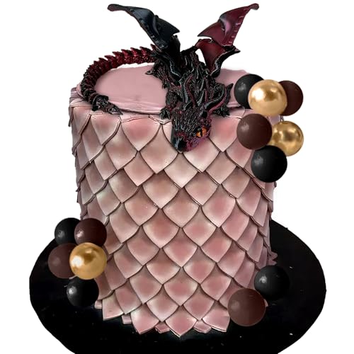3D Drachenei Tortendekoration Fantasy Rot 3D Drache Tortenaufleger Dracheneier Torten Dekoration Schwarze Kugeln Tortendeko 3D Drache Ideal für Babydusche Geburtstag Hochzeit Party Zubehör 3D Drachenei Tortendekoration Fantasy Rot 3D Drache Tortenaufleger Dracheneier Torten Dekoration Schwarze Kugeln Tortendeko 3D Drache Ideal für Babydusche Geburtstag Hochzeit Party Zubehör von Roaring Good Time