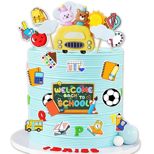 Back to School Tortendekorationen Willkommen Back to School Cake Toppers Kreative und einfach zu bedienende Book Picks für die Einschulungsfeier Back to School Tortendekorationen Willkommen Back to School Cake Toppers Kreative und einfach zu bedienende Book Picks für die Einschulungsfeier von Roaring Good Time