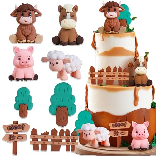 Bauernhoftiere Kuchendekorationen Kuh Schaf Kuchen Topper Bauernhof Tier Geburtstag Dekoration Kuh Kuchen Dekoration Schwein Kuchen Topper für Babyparty Geburtstag Party Dekorationen Bauernhoftiere Kuchendekorationen Kuh Schaf Kuchen Topper Bauernhof Tier Geburtstag Dekoration Kuh Kuchen Dekoration Schwein Kuchen Topper für Babyparty Geburtstag Party Dekorationen von Roaring Good Time