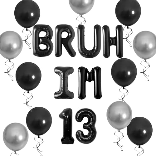 Bruh IM 13 Birthday Decor It's My Birthday Decorations Banner Preteen and Teen Boy Party Decorations Black Balloons Bruh Party Supplies Bruh IM 13 Birthday Decor It's My Birthday Decorations Banner Preteen and Teen Boy Party Decorations Black Balloons Bruh Party Supplies von Roaring Good Time