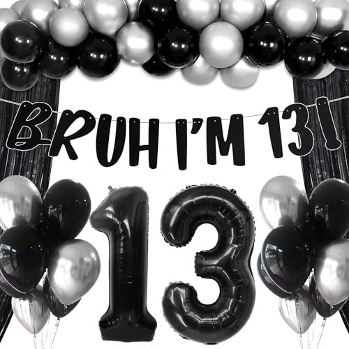 Bruh IM 13 Birthday Decor It's My Birthday Decorations Banner Preteen and Teen Party Decorations Black Balloons Bruh Party Supplies Bruh IM 13 Birthday Decor It's My Birthday Decorations Banner Preteen and Teen Party Decorations Black Balloons Bruh Party Supplies von Roaring Good Time