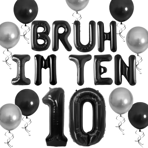 Bruh Its My Birthday Dekorationen Happy 10th Birthday Banner 10 Jahre alt Geburtstag Dekorationen Boy Bruh Im Ten Decor Ballons von Roaring Good Time