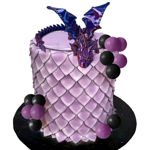 Fantasy lila 3D-Drachen-Kuchenaufsatz, Dracheneier, Kuchendekoration, violette Kugeln, Kuchendekoration für Babyparty, Geburtstag, Hochzeit, Partyzubehör Fantasy lila 3D-Drachen-Kuchenaufsatz, Dracheneier, Kuchendekoration, violette Kugeln, Kuchendekoration für Babyparty, Geburtstag, Hochzeit, Partyzubehör von Roaring Good Time