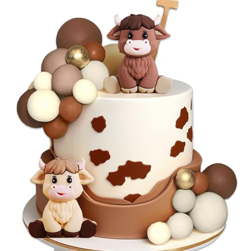 Highland Cows Kuchendekorationen, Mini-Kuh-Figuren für Kuchen, Hochlandkuh, Partyzubehör für Hochlandkuh, Babyparty, Geburtstagsparty Highland Cows Kuchendekorationen, Mini-Kuh-Figuren für Kuchen, Hochlandkuh, Partyzubehör für Hochlandkuh, Babyparty, Geburtstagsparty von Roaring Good Time