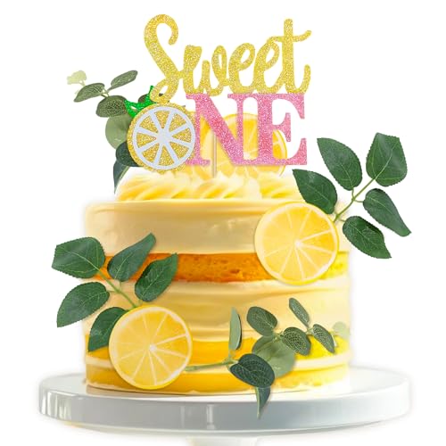 Lemon Sweet One Kuchendekoration, Cupcake-Dekoration, Zitronen-Thema, erster Geburtstag, Dekoration für den 1. Geburtstag, Mädchen, Zitrone, Babyparty, Partyzubehör Lemon Sweet One Kuchendekoration, Cupcake-Dekoration, Zitronen-Thema, erster Geburtstag, Dekoration für den 1. Geburtstag, Mädchen, Zitrone, Babyparty, Partyzubehör von Roaring Good Time