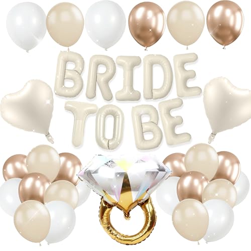 Luftballons mit Aufschrift "Bride to Be", Weißgold, für Junggesellinnenabschied, Dekoration, Junggesellinnenabschied, Dekoration, Brautparty, Partyzubehör Luftballons mit Aufschrift "Bride to Be", Weißgold, für Junggesellinnenabschied, Dekoration, Junggesellinnenabschied, Dekoration, Brautparty, Partyzubehör von Roaring Good Time