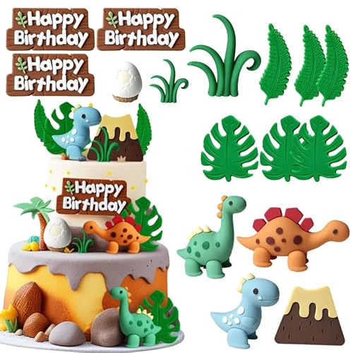 Luxuriöse kleine Dinosaurier-Kuchendekorationen, Dinosaurier-Cupcake-Topper, kleine Dinosaurier-Kuchenaufsätze für Geburtstag, Babyparty, Partyzubehör von Roaring Good Time