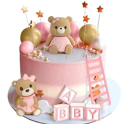Rosa Bären tortendekoration Bär BabyShower Cake Topper Bären Zug Tortendekoration BabyShower Geburtstagstorte Dekoration Rosa Bären tortendekoration Bär BabyShower Cake Topper Bären Zug Tortendekoration BabyShower Geburtstagstorte Dekoration von Roaring Good Time