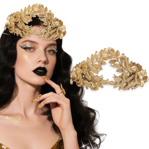 Medusa Kopfschmuck Medusa Schlangenkrone Goldene Schlange Stirnband Medusa Kostüm Zubehör Göttin Kostüm Damen Halloween Weihnachten Party Kostüm Medusa Kopfschmuck Medusa Schlangenkrone Goldene Schlange Stirnband Medusa Kostüm Zubehör Göttin Kostüm Damen Halloween Weihnachten Party Kostüm von Roaring Good Time