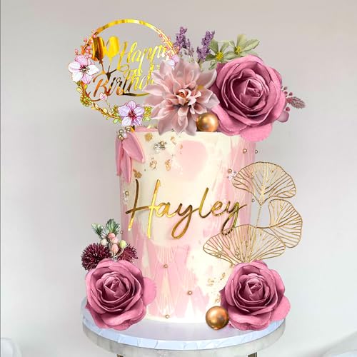 Roaring Good Time Blume Kuchen Dekoration Rose Kuchen Topper Gold Kugeln für Geburtstagstorte Dekoration Hochzeit Geburtstag Brautparty Jahrestag Roaring Good Time Blume Kuchen Dekoration Rose Kuchen Topper Gold Kugeln für Geburtstagstorte Dekoration Hochzeit Geburtstag Brautparty Jahrestag von Roaring Good Time