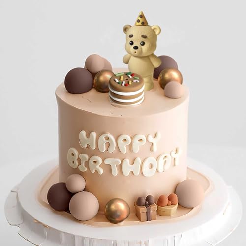 Braunbär Kuchen Dekorieren Bär Baby Shower Cake Topper Bären Kuchendekoration Mini Kugeln Topper mit süßem Bär Kuchen Dekoration von Roaring Good Time