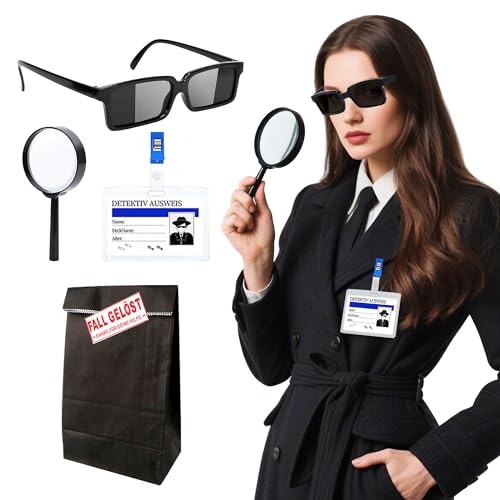 Roaring Good Time Detektiv-Partygeschenke, Geburtstagszubehör, Spionage, Detektivbrille, Tinte, Stift, Glaspass, Karte, Umschlag, Aufkleber, Jungen, Goodie Bag Stuffer Filler Klassenzimmer Roaring Good Time Detektiv-Partygeschenke, Geburtstagszubehör, Spionage, Detektivbrille, Tinte, Stift, Glaspass, Karte, Umschlag, Aufkleber, Jungen, Goodie Bag Stuffer Filler Klassenzimmer von Roaring Good Time