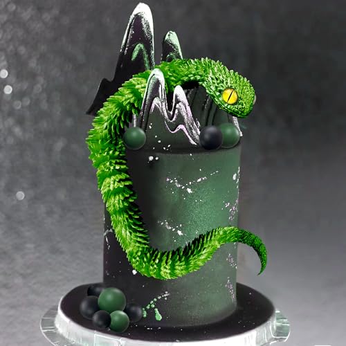 Roaring Good Time Fantasy Schlange Kuchendekoration Wizard Cake Topper Grün Schwarze Kugeln Kuchen für Geburtstag Fantasy Fan Party Supplies Roaring Good Time Fantasy Schlange Kuchendekoration Wizard Cake Topper Grün Schwarze Kugeln Kuchen für Geburtstag Fantasy Fan Party Supplies von Roaring Good Time