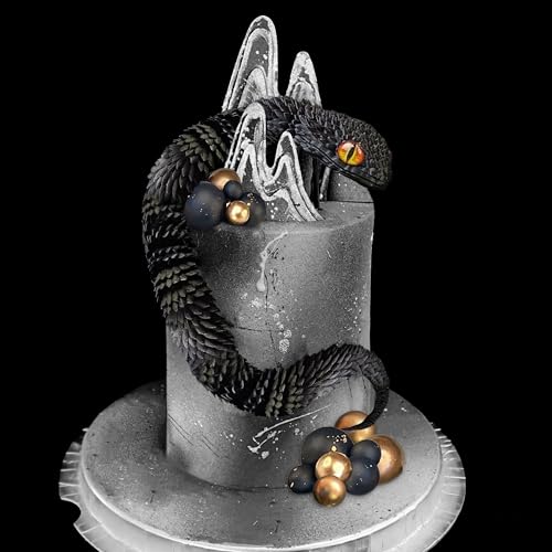 Roaring Good Time Fantasy Schlange Kuchendekoration Wizard Cake Topper Schwarz Gold Balls Kuchen für Geburtstag Fantasy Fan Party Supplies Roaring Good Time Fantasy Schlange Kuchendekoration Wizard Cake Topper Schwarz Gold Balls Kuchen für Geburtstag Fantasy Fan Party Supplies von Roaring Good Time