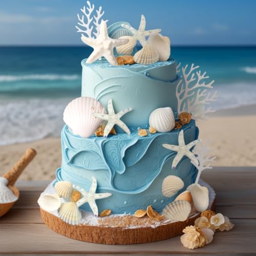 Roaring Good Time Meerestier Tortendeko Geburtstag Ozean Themen Kuchen Dekoration Deko Meerestier Kuchen Topper für Unter Meer Themen Babydusche Party Dekor von Roaring Good Time