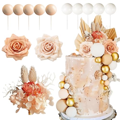 Roaring Good Time Rose Kuchen Deko Boho Hochzeit Dekoration Goldene Hochzeit Mädchen Blumen Tortendeko von Roaring Good Time