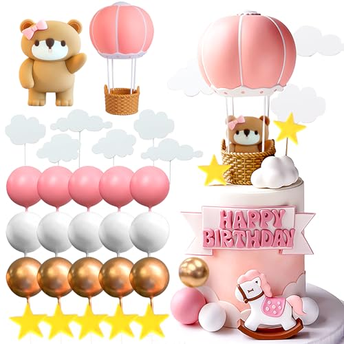 Roaring Good Time Teddybär Tortendeko Tortendeko Mädchen 1 Jahr Tortendeko Taufe Mädchen Rosa Tortendeko Teddybär Kuchen Dekoration für Hochzeit Baby Shower Geburtstag Party Roaring Good Time Teddybär Tortendeko Tortendeko Mädchen 1 Jahr Tortendeko Taufe Mädchen Rosa Tortendeko Teddybär Kuchen Dekoration für Hochzeit Baby Shower Geburtstag Party von Roaring Good Time