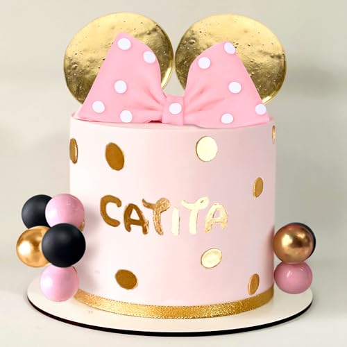 Maus Kuchen Topper rosa Bogen Gold Ohren Kuchen Dekorationen für Mädchen Geburtstag BabyDusche Party Supplies Maus Kuchen Topper rosa Bogen Gold Ohren Kuchen Dekorationen für Mädchen Geburtstag BabyDusche Party Supplies von Roaring Good Time