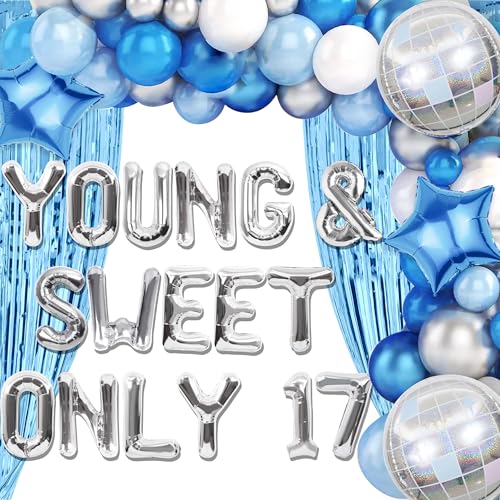 Silber Blau Junge und Süß Nur 17 Geburtstag Deko Junge und Süß Nur 17 Banner Tanzende Königin 17 Deko Disco Luftballons Geburtstag Banner Queen Luftballons Silber Blau Junge und Süß Nur 17 Geburtstag Deko Junge und Süß Nur 17 Banner Tanzende Königin 17 Deko Disco Luftballons Geburtstag Banner Queen Luftballons von Roaring Good Time