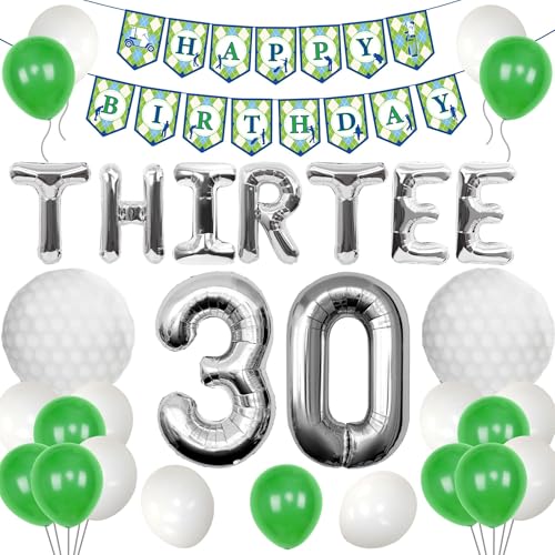 ThirTee Golf Geburtstag Luftballons Golf 30 Geburtstag Dekoration Sport Motto Party Supplies Männer Jungen Party Ballons Dekoration von Roaring Good Time