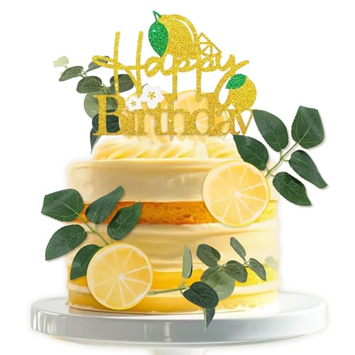 Zitronen-Geburtstagskuchenaufsatz mit Obstthema, Limonade, Party-Kuchendekorationen für Zitronen-Themen, Geburtstagsparty-Zubehör Zitronen-Geburtstagskuchenaufsatz mit Obstthema, Limonade, Party-Kuchendekorationen für Zitronen-Themen, Geburtstagsparty-Zubehör von Roaring Good Time