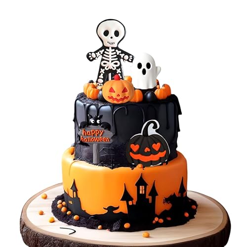 Zombie-Kuchenaufsatz für Mütter, Halloween-Kuchendekoration, Geist, Boo, Spinne, Kürbisse, Dekoration für kleine Hexe, Babyparty, Geburtstagsparty, Zubehör von Roaring Good Time