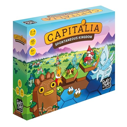 Capitalia Familien-Brettspiel, Brettspiel für Erwachsene und Familie, Abenteuer-Brettspiel, Brettspiel für Kinder und Eltern, ab 8 Jahren, für 2 bis 4 Spieler, durchschnittliche Spielzeit 45 Minuten von Roast & Toast Games