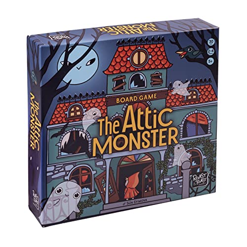 The Attic Monster, Familien-Brettspiel, Brettspiel für Erwachsene und Familie, Abenteuer-Brettspiel, ab 5 Jahren, für 2 bis 4 Spieler, durchschnittliche Spielzeit 30 Minuten von Roast & Toast Games