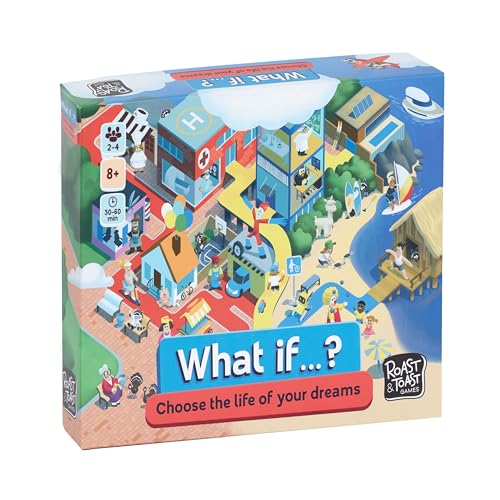 Was wäre wenn...? Wählen Sie das Leben Ihrer Träume | Familien-Brettspiel | Brettspiel für Kinder und Eltern | Abenteuer-Brettspiel | ab 8 Jahren | für 2 bis 4 Spieler | Durchschnittliche Spielzeit 30 von Roast & Toast Games