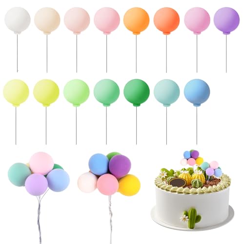 RobLuX 48 Stück Tortendeko Kugeln Torten Deko Mini Luftballons Cake Topper 15 Farben Colourful Balloons Cake Topper Geeignet für Tortendeko Mädchen die Dekoration von Hochzeits- und Geburtstagstorten RobLuX 48 Stück Tortendeko Kugeln Torten Deko Mini Luftballons Cake Topper 15 Farben Colourful Balloons Cake Topper Geeignet für Tortendeko Mädchen die Dekoration von Hochzeits- und Geburtstagstorten von RobLuX