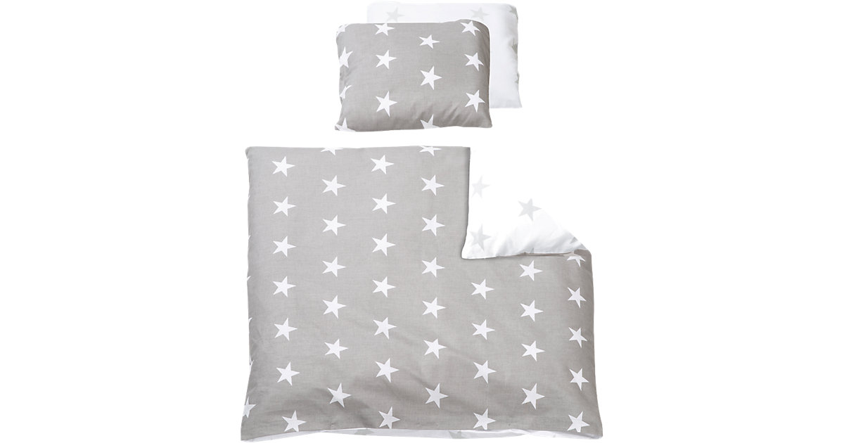 Babybettwäsche Little Star, Baumwolle, grau, 80 x 80 cm Gr. 80 x 80 + 35 x 40 Babybettwäsche Little Star, Baumwolle, grau, 80 x 80 cm Gr. 80 x 80 + 35 x 40 von roba