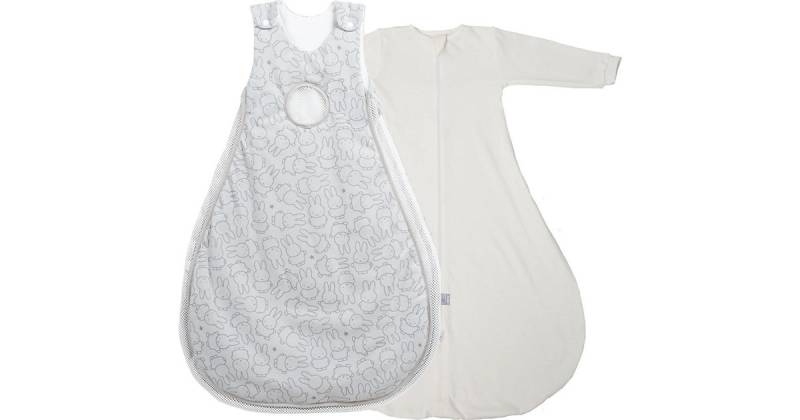 Babyschlafsack Air PLUS 'safe asleep' + Strampelsack, 2-tlg, 86/92cm Miffy creme/grau von roba