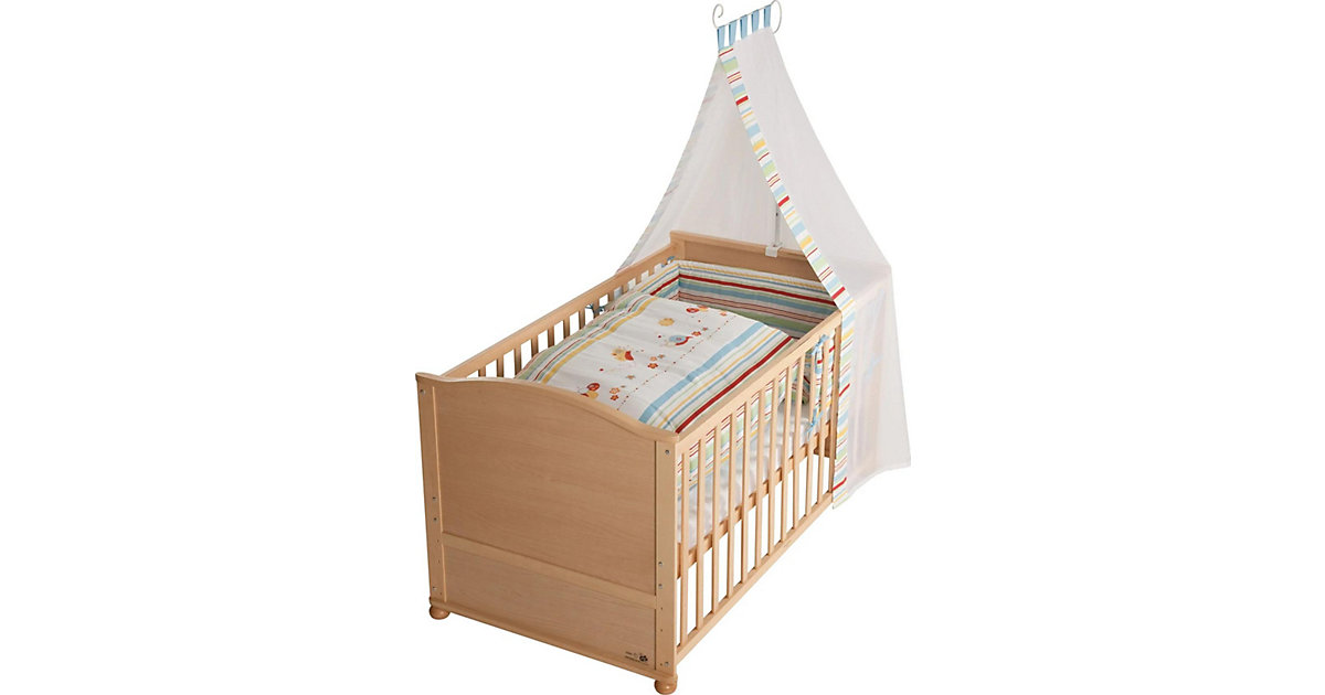 Komplettbettset, 70 x 140 cm Butterfly, natur von roba