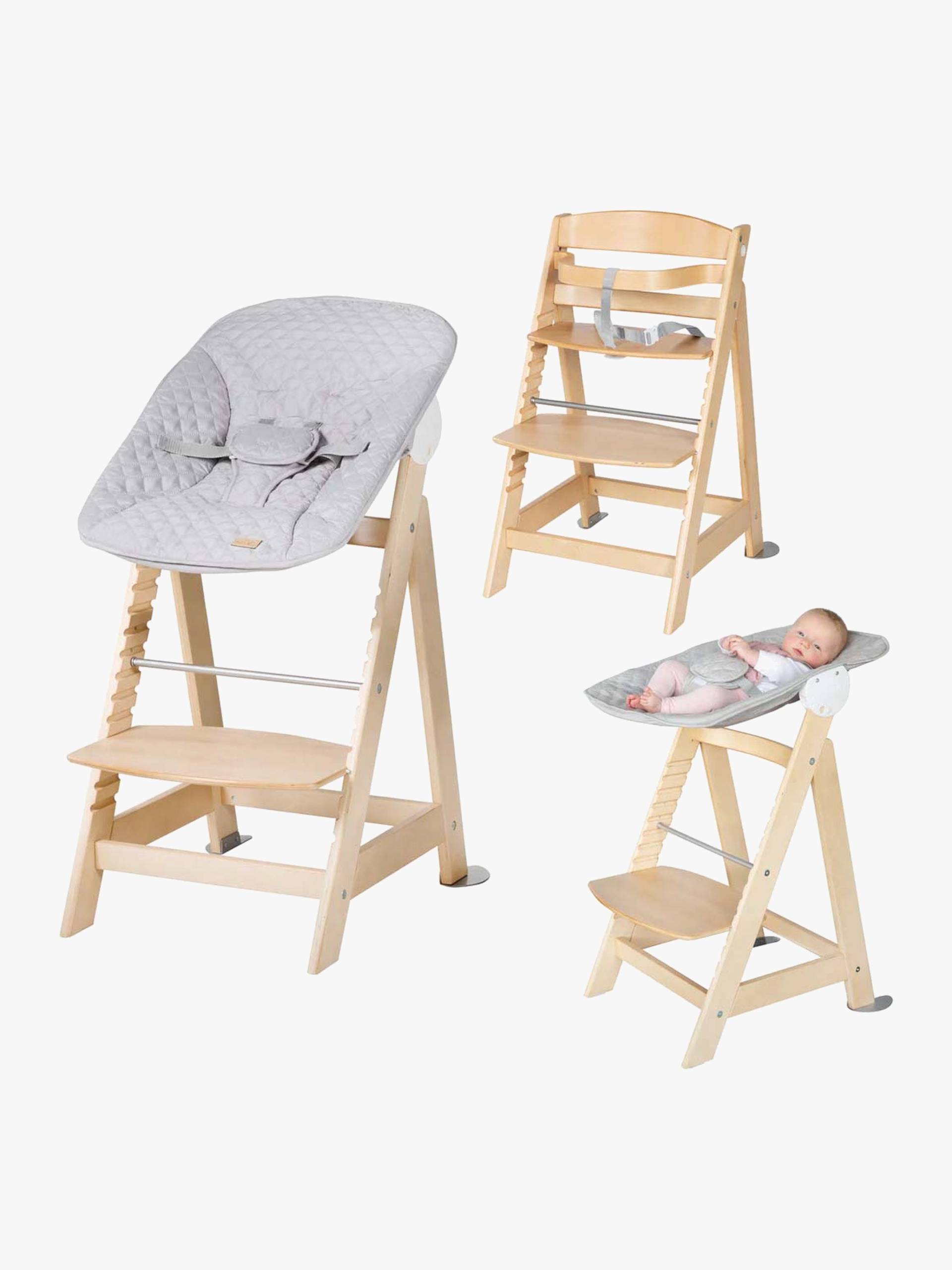 Roba Born Up 2-in-1 Hochstuhl, Natural/Grey von Roba
