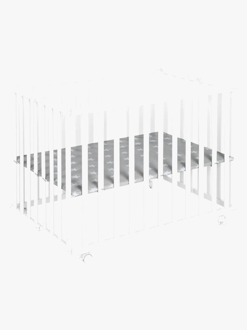 Roba Faltbar Laufgitter mit Rädern, Little Stars White von Roba