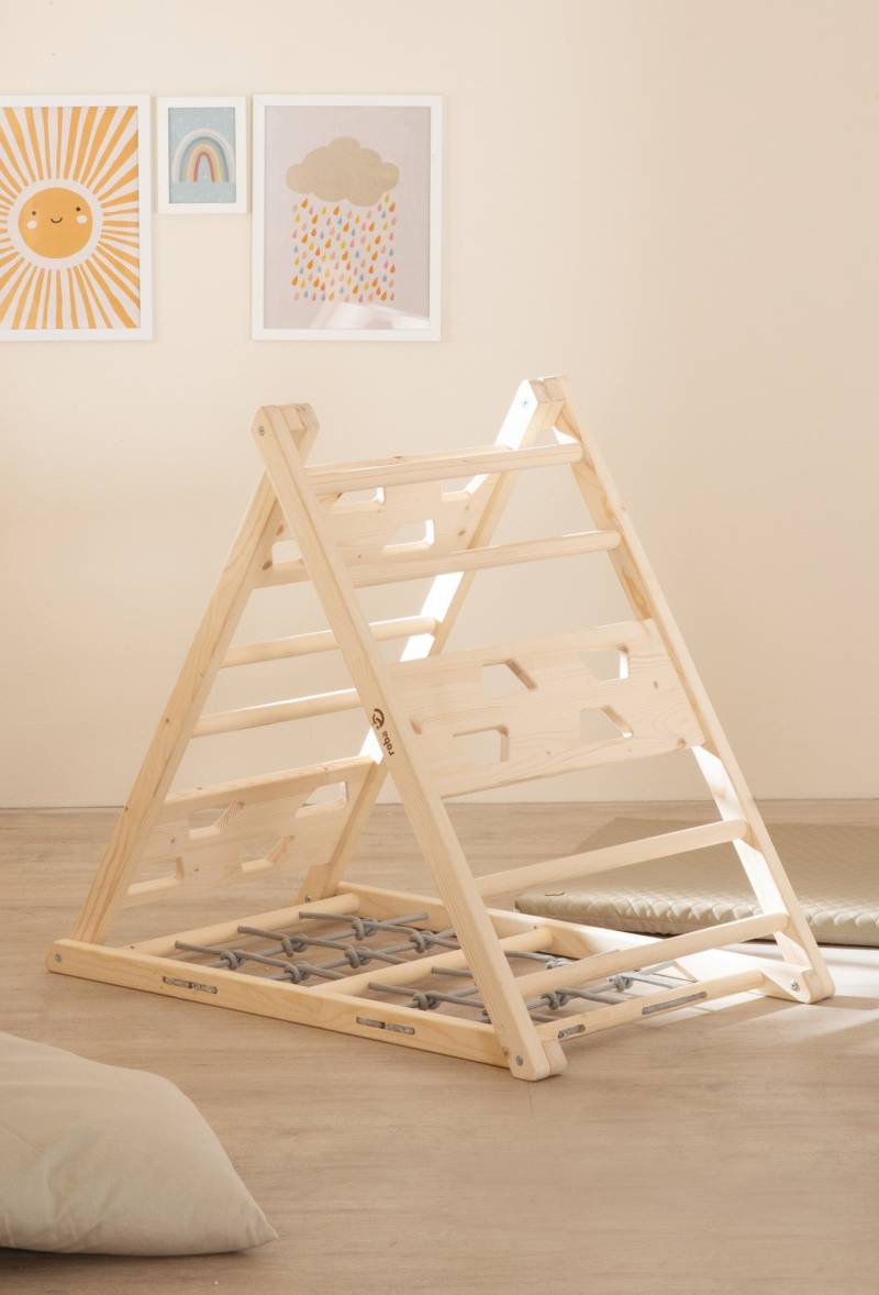Roba Holz-Kletterdreieck, Grau/Natur von Roba