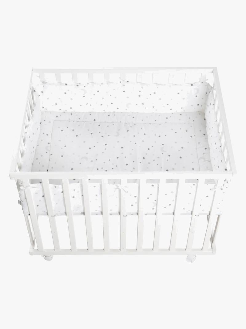 Roba Laufgitter mit Rädern, Star Magic Grey von Roba