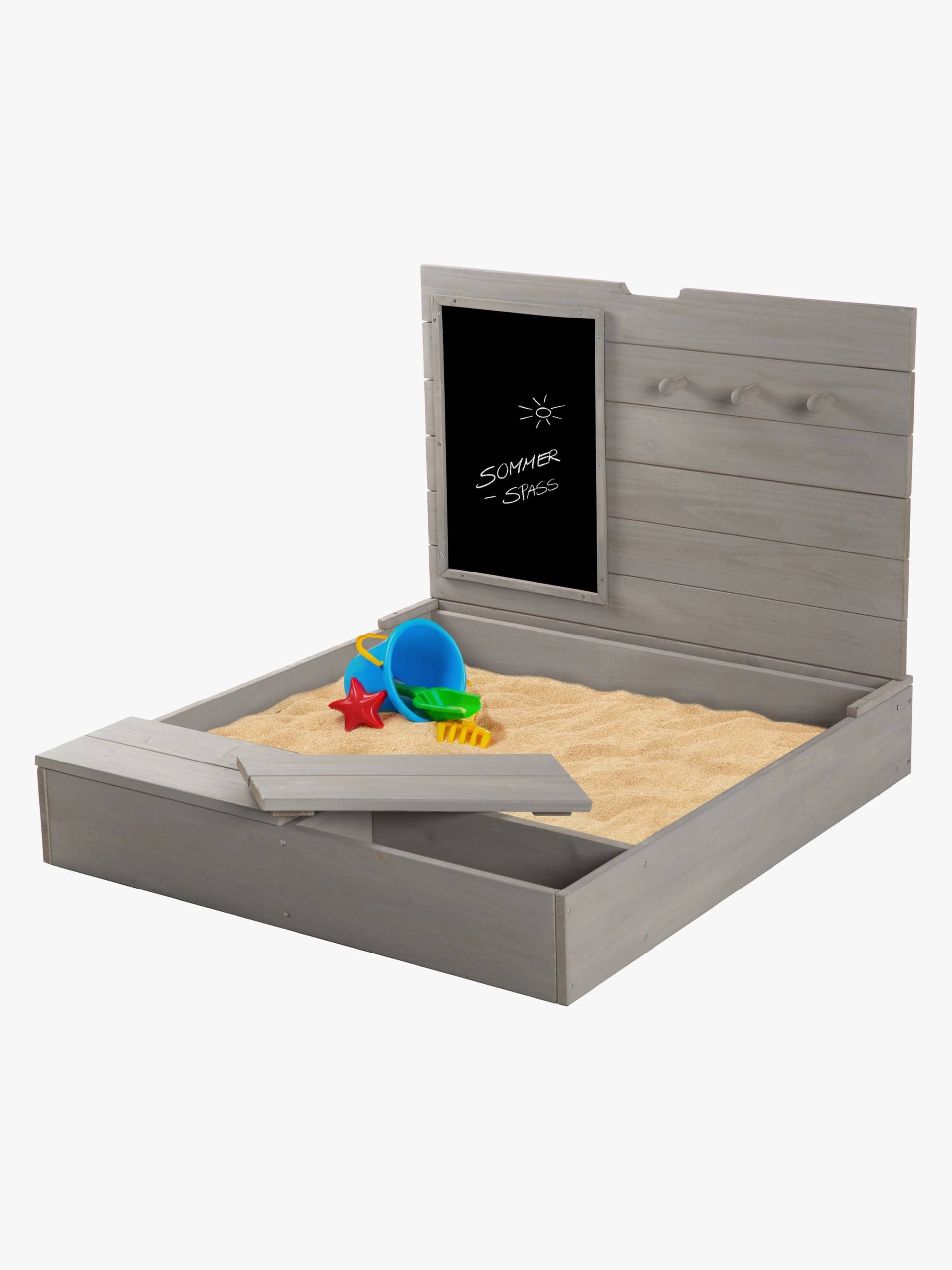 Roba Sandkasten mit Deckel, Grau von Roba