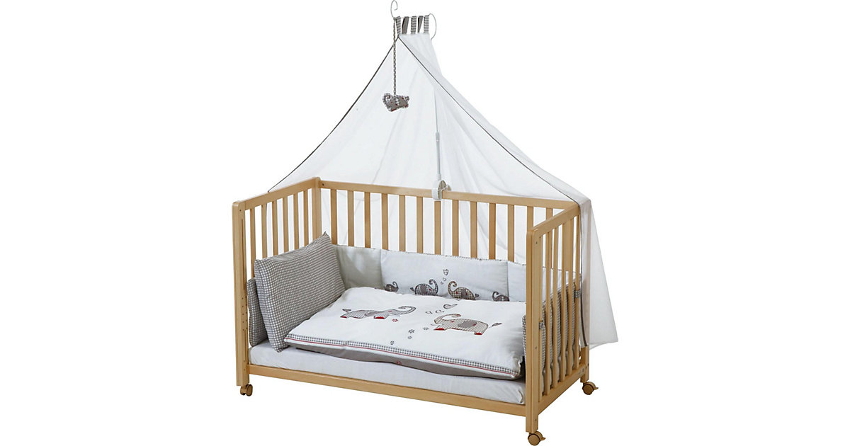 Room Bed, 60 x 120 cm Jumbo twins grau natur von roba
