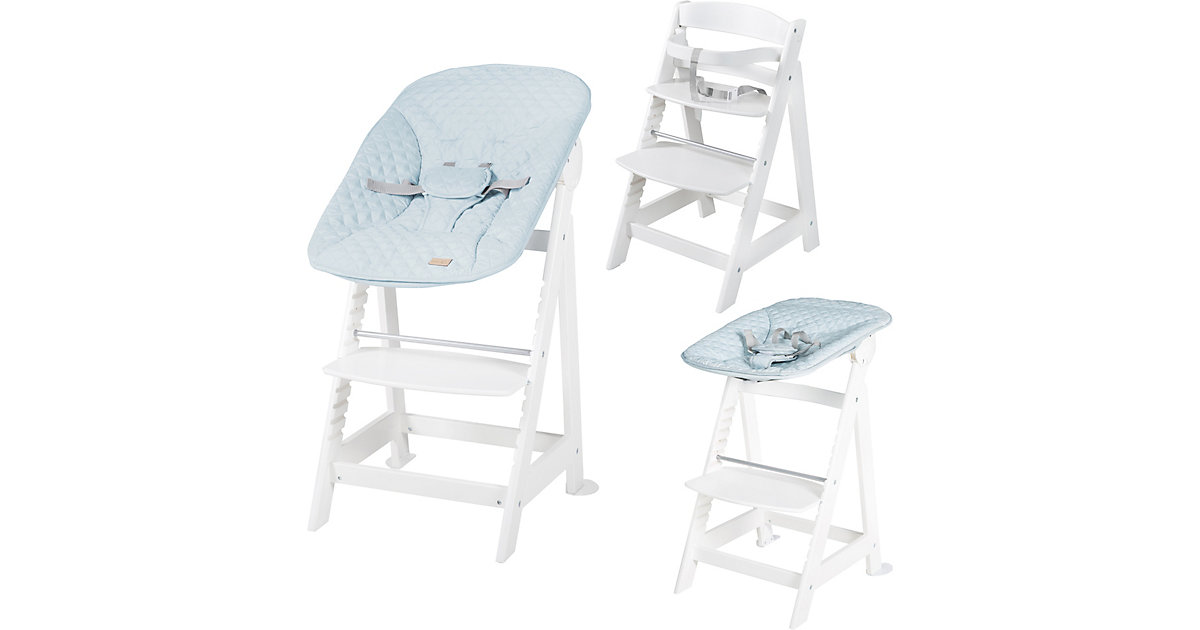 Treppenhochstuhl 'Born Up', Set 2in1, 'roba Style hellblau', mit Liegefunktion, ab Geburt hellblau/weiß Treppenhochstuhl 'Born Up', Set 2in1, 'roba Style hellblau', mit Liegefunktion, ab Geburt hellblau/weiß von roba