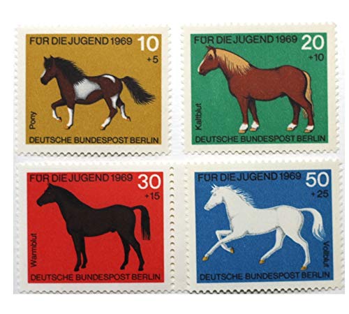 Robbert´s Briefmarken Berlin MiNr. 326-329, Für die Jugend Pferde, Satz 4 Werte, 1969, postfrisch von Robbert