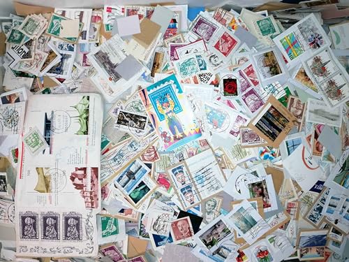 Robbert´s Briefmarken Kiloware, 1 kg Missionsware, wie gespendet auf Papier, gestempelt von Robbert