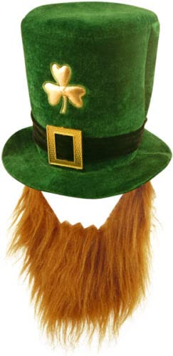 Samt Kleeblatt Hut mit Bart - St. Patrick's Day von Henbrandt