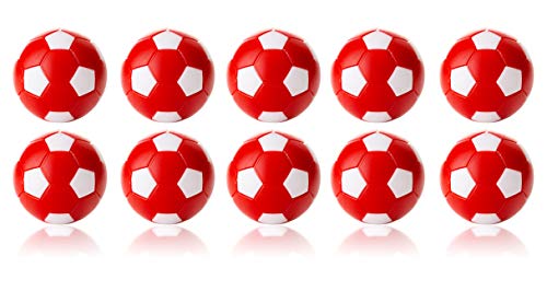 Robertson Kickerball Winspeed 35 mm 10er Set rot-weiß, farbecht, Abriebfest und langlebig, für Tischfußball und Tischkicker von Robertson