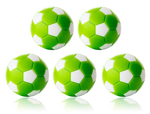 Robertson Kickerball Winspeed 35 mm 5er Set grün-weiß, farbecht, Abriebfest und langlebig, für Tischfußball und Tischkicker von Robertson