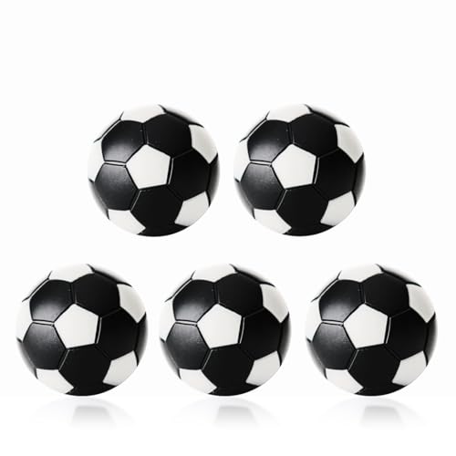 Robertson Kickerball Winspeed 35 mm 5er Set schwarz-weiß, farbecht, Abriebfest und langlebig, für Tischfußball und Tischkicker von Robertson