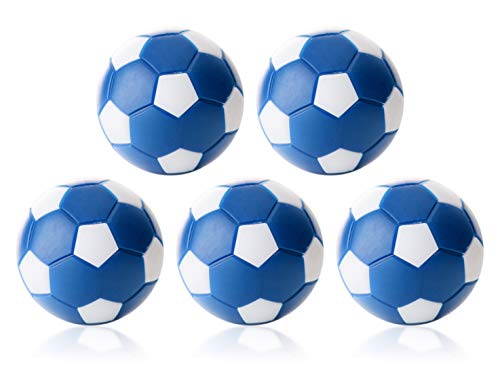 Robertson Kickerball Winspeed 35 mm 5er Set blau-weiß, farbecht, Abriebfest und langlebig, für Tischfußball und Tischkicker von Robertson