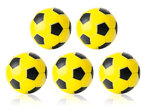 Robertson Kickerball Winspeed 35 mm 5er Set gelb-schwarz, farbecht, Abriebfest und langlebig, für Tischfußball und Tischkicker von Robertson